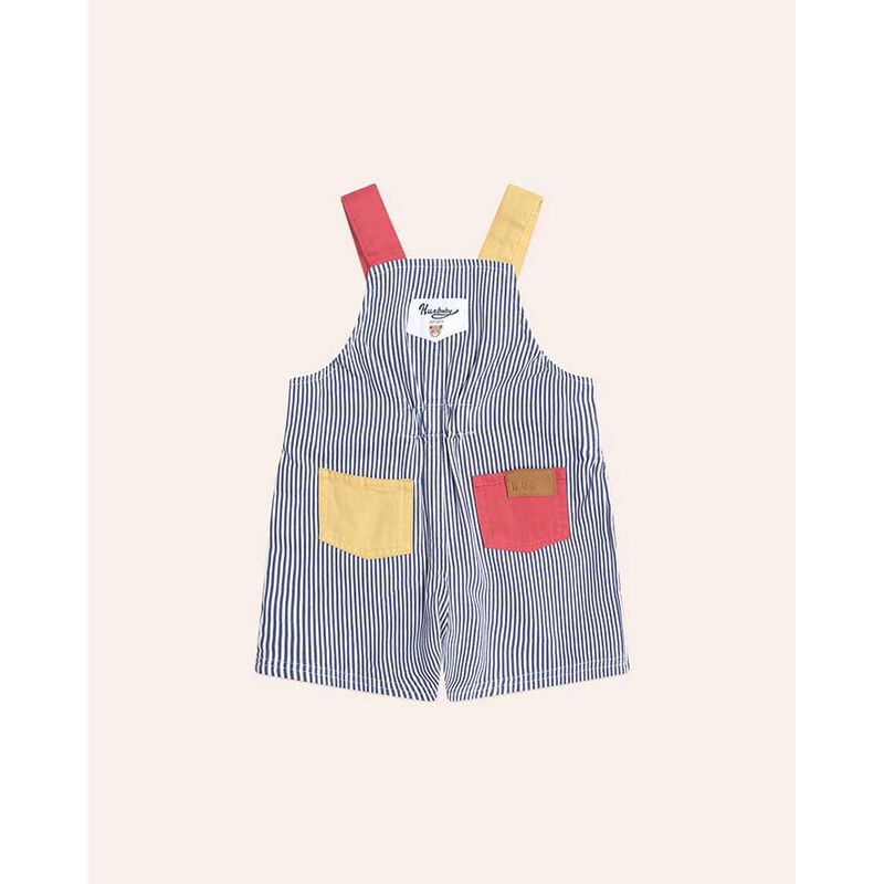 Huxbaby Classic Stripe Short Overalls image number 1